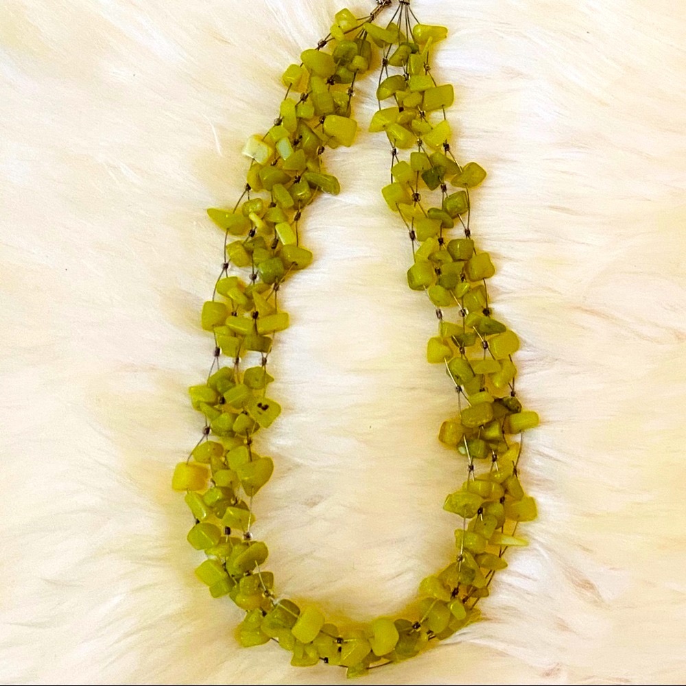 Green stone necklace